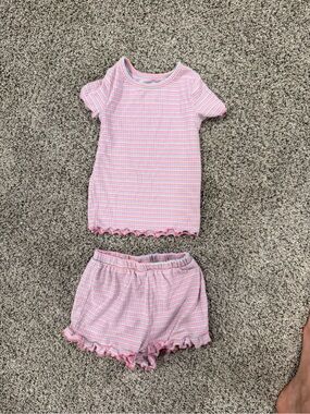 Pink Gingham Kids Set - Short Sleeve Top & Shorts size 3T